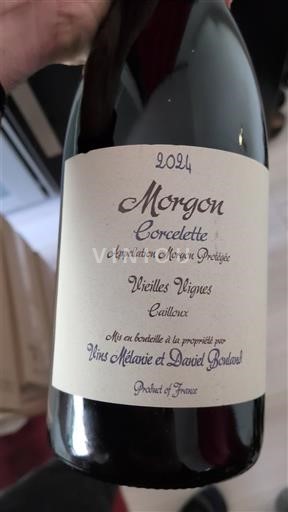 Вина Rouge sec Corcelette Vieilles Vignes Cailloux Vins Mélanie et David Bouland 2024 Francuska Божоље Моргон AOC