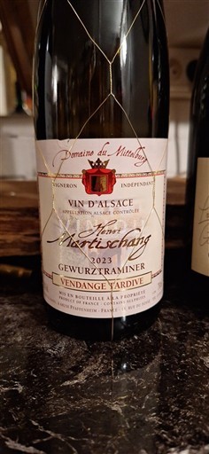 Алзас Гевурцтраминер Vendanges Tardives Domaine Mittelburg Martischang 2023