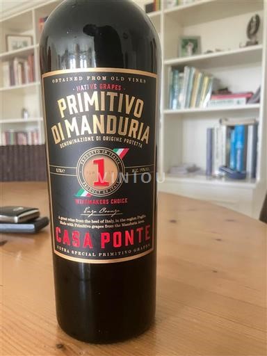 Pulia Primitivo di Manduria Casa Ponte Winemaker's Choice 2023
