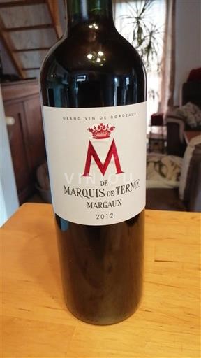 Bordo Margaux Marquis de Terme M de Marquis de Terme 2012