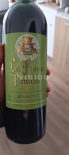 Bordo Pauillac La Rose Pauillac 2003