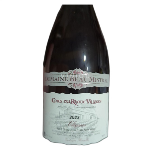 Thung lũng Rhône Côtes-du-rhône-villages Domaine Beau Mistral Elégance 2023