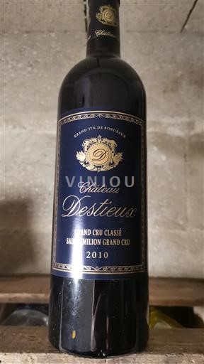 Vin Rouge sec Château Destieux 2010 France Bordeaux Saint-Émilion Grand Cru AOC Grand Cru