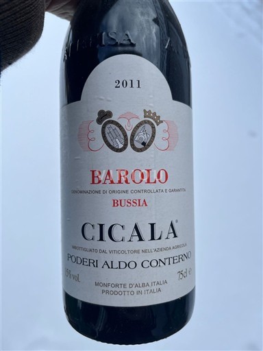 Piemonte Barolo Poderi Aldo Conterno Cicala 2011