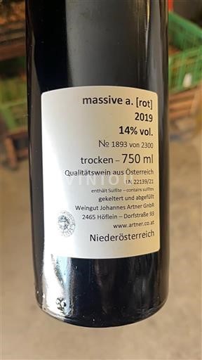 Доња Аустрија Карнунтум Weingut Johannes Artner massive a. 2019