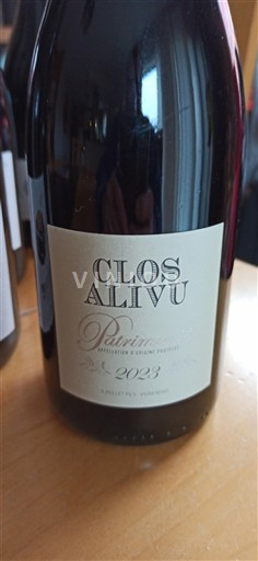 Korsika Patrimonio Clos Alivu Patrimonio 2023