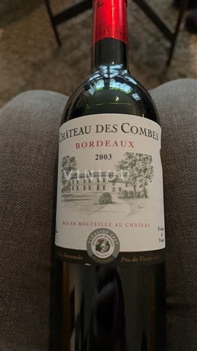 Bordoja Bordo Château Combes 2003