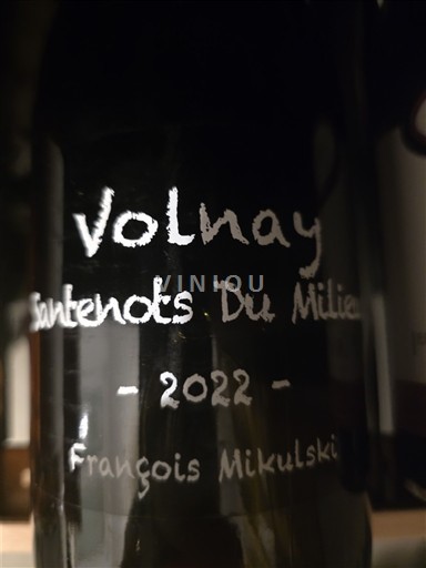 Burgundija Volnay Premier Cru François Mikulski Santenots Du Milieu 2022