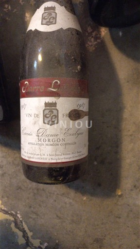 Vinhos Rouge sec Cuvée Dame Evelyn Pierre Louis 1957 França Beaujolais Morgon AOC