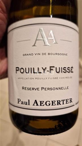 Burgundija Pouilly-fuissé Paul Aegerter Réserve Personnelle 2024