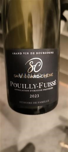Burgundija Pouilly-fuissé Sangouard-Chêné Mémoire de Famille 2023