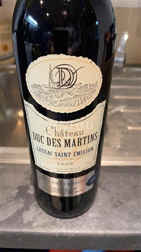 Bordeaux Lussac-saint-émilion Château Duc des Martins 2006