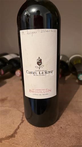 Bordoja Côtes-de-bourg Château Castel La Rose Les Chemins du Brouillon 2022