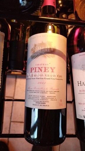 Bordeaux Saint-Émilion Grand Cru Grand Cru Château Piney 2015