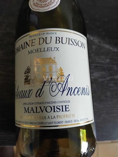 Loiredalen Coteaux-d'ancenis Domaine Buisson Malvoisie Ikke-årgang