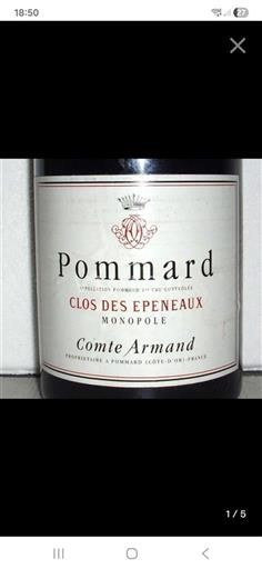 Burgund Pommard Comte Armand Clos des Epeneaux Monopole Ikke-årgang