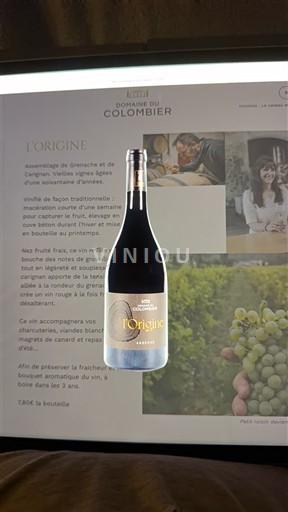 Rhônedalen Grignan-les-adhémar Domaine Colombier L'Origine 2025