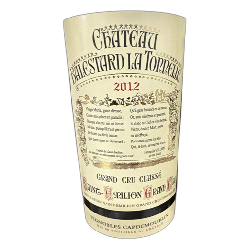 Bordeaux Saint-Émilion Grand Cru Château Balestard La Tonnelle 2012