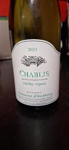 Burgundi Chablis Domaine Anthonay Vieilles Vignes 2023