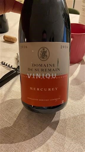 Burgundi Mercurey Domaine Suremain 2016