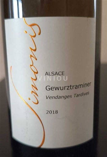 Alsace Vendanges Tardives Simonis 2018