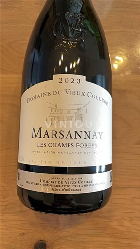 Burgund Marsannay Domaine Vieux Collège Les Champs Foreys 2023