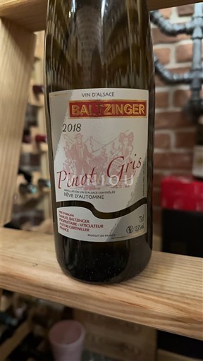 Alsace Baltzinger Rêve d'Automne 2018