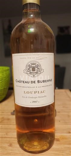 Vinhos Blanc moelleux Château Suberne 2007 França Bordéus Loupiac AOC