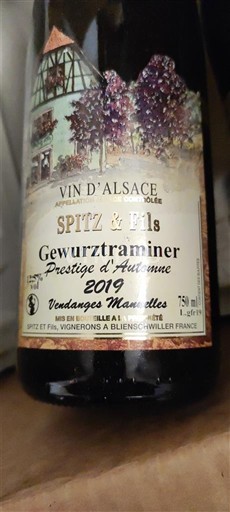Алзас Гевурцтраминер Spitz & Fils Prestige d'Automne 2019