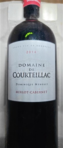 Bordeaux Bordeaux supérieur Domaine Courteillac Merlot-Cabernet 2014