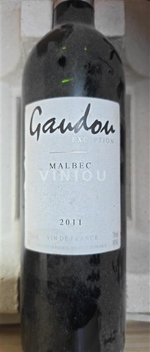 Vin Rouge sec Exception Gandou 2011 Frankrike Sørvest Ikke spesifisert IGP