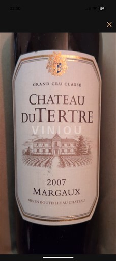 Bordo Margaux Grand Cru Château Tertre 2007