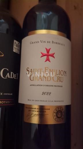 Wijnen Rouge sec AM 2022 Frankrijk Bordeaux Saint-Émilion Grand Cru AOC
