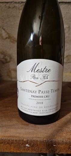 Burgund Santenay Premier Cru Mestre Père et Fils Santenay Passe-Temps 2018