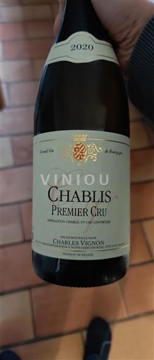 Víno Blanc sec Charles Vignon 2020 Francie Burgundsko Chablis AOC Premier Cru