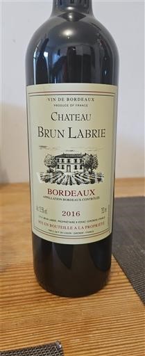 Bordoja Bordo Château Brun Labrie 2016