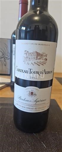 Viner Rouge sec Château Tour d'Auron 2016 Frankrike Bordeaux Bordeaux Supérieur AOC