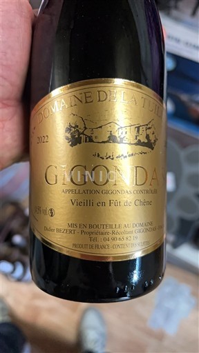 Lugina e Ronës Gigondas Domaine La Tuilière 2022