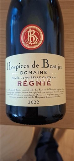 Beaujolais Régnié Hospices de Beaujeu Demoiselle Chatenay 2022