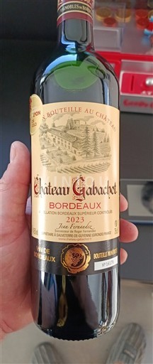 Vin Rouge sec Château Gabachet 2023 Francë Bordoja Bordeaux Supérieur AOC