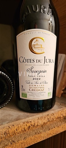 Žura Кот д'Жура Domaine Credoz Savagnin Sous Voile 2022