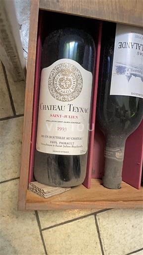Weine Rouge sec Château Teynac 1993 Frankreich Bordeaux Saint-Julien AOC