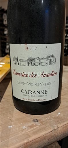 Рона долина Cairanne Domaine Amadieu Vieilles Vignes 2012
