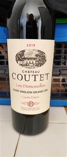 Bordoja Saint-Émilion Grand Cru Grand Cru Château Coutet Les Demoiselles Emeri 2019