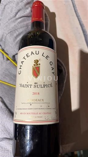 Bordeaux Chateau Le Gay de Saint Sulpice 2018