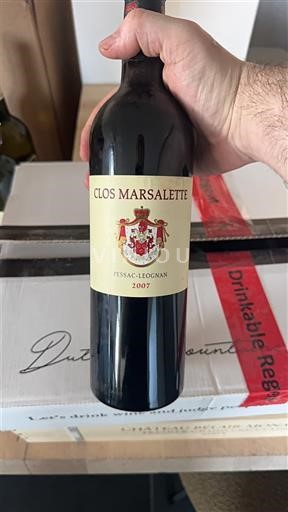 Bordo Pessac-Léonjan Clos Marsalette 2007