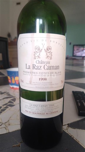 Bordeaux Ikke spesifisert Château La Raz Caman 1998