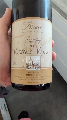 Rượu vang Blanc sec Vieilles Vignes Thierry Thirian 2005 Pháp Alsace Vin de France