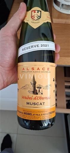 Vinuri Blanc sec Réserve Weibel d'Obernai 2021 Franța Alsacia Vin de France