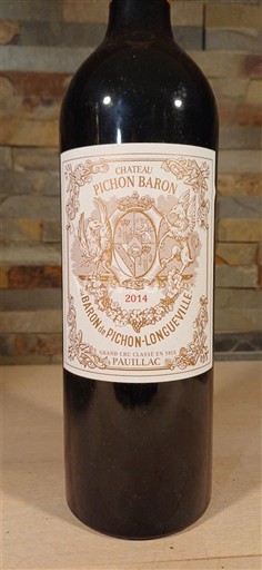 Bordeaux Pauillac Grand Cru Château Pichon Baron Baron de Pichon-Longueville 2014